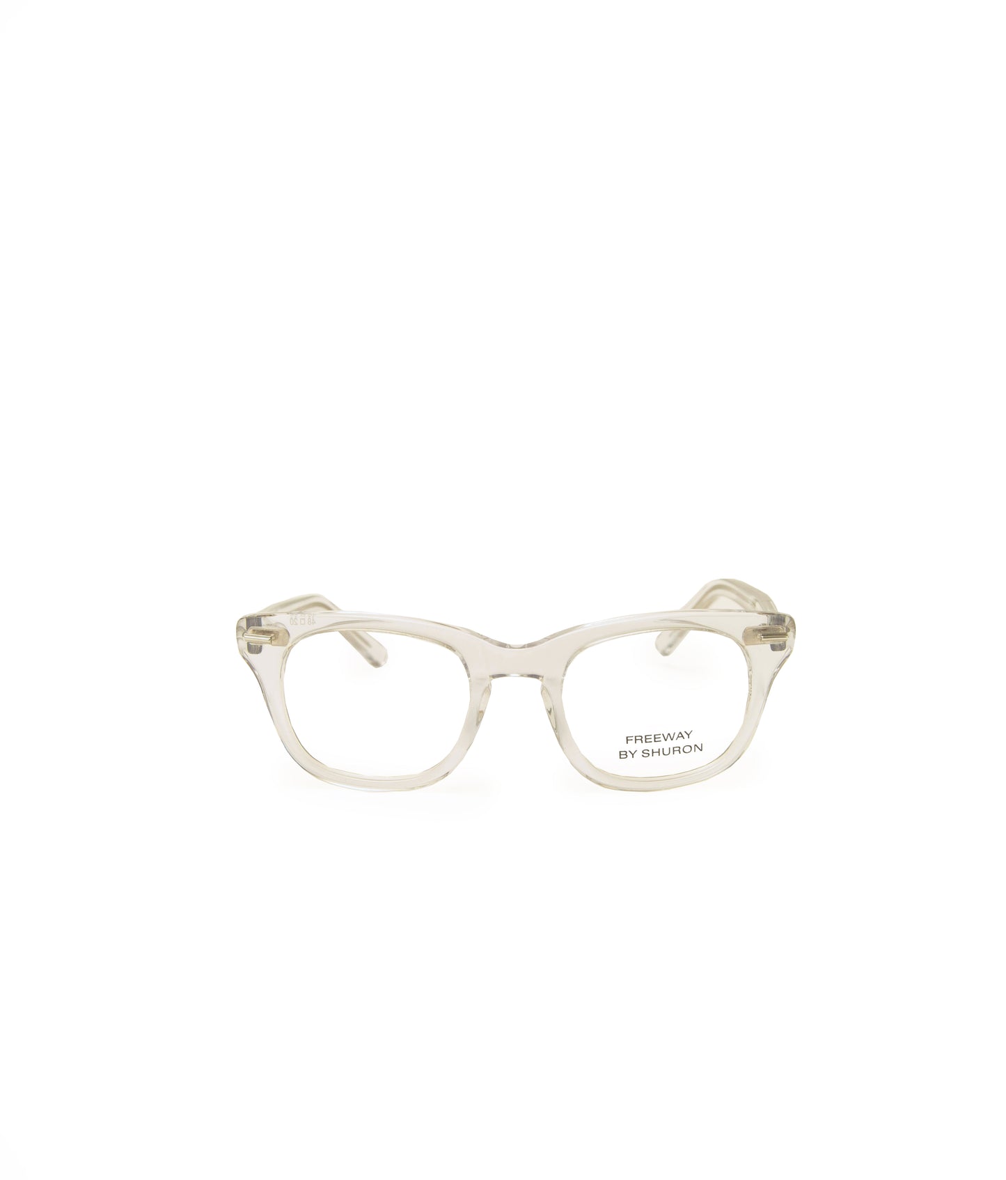 アメリカ製の透明なメガネ