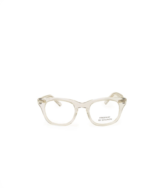 アメリカ製の透明なメガネ