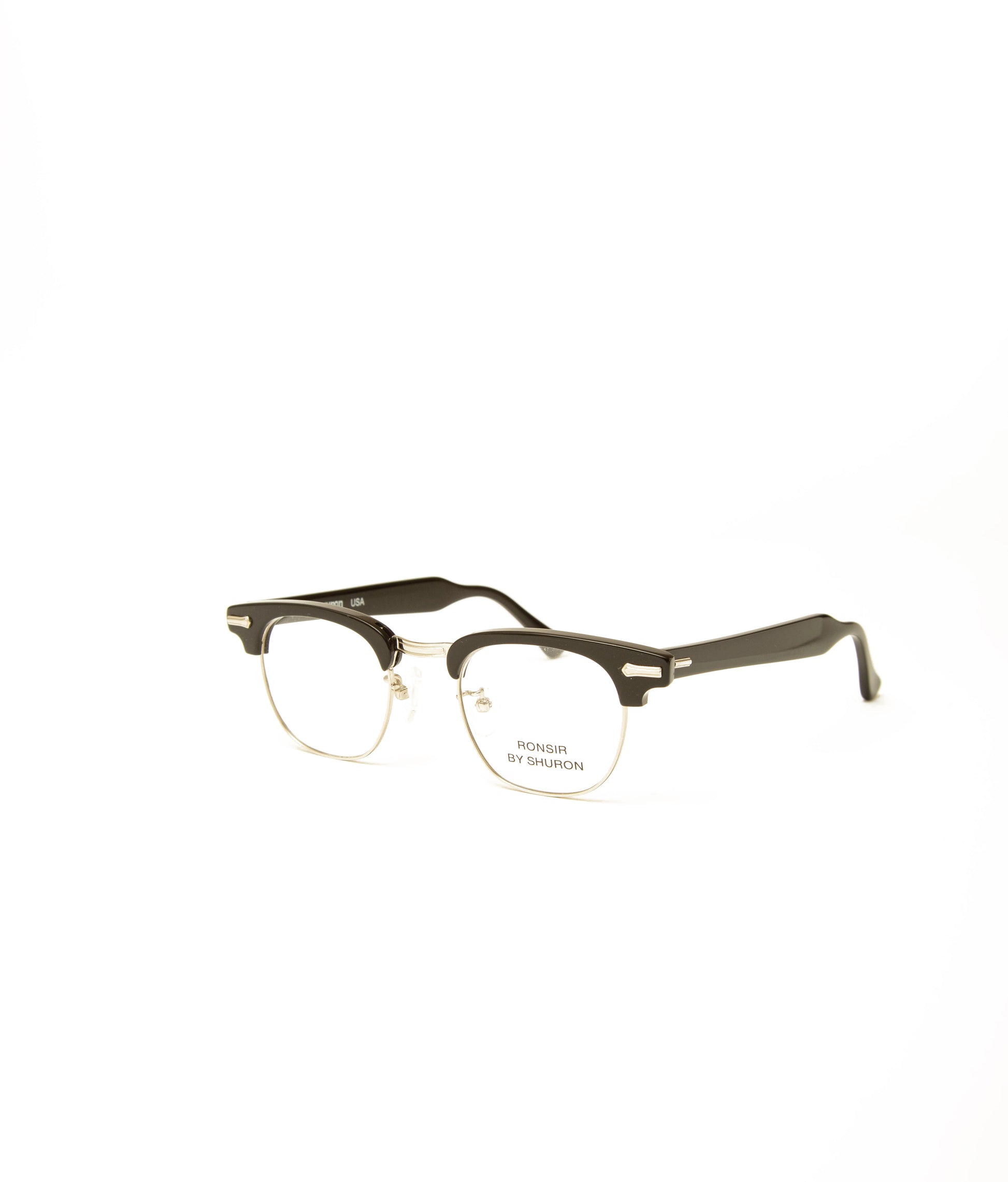アメリカ製のシルバーのメガネ