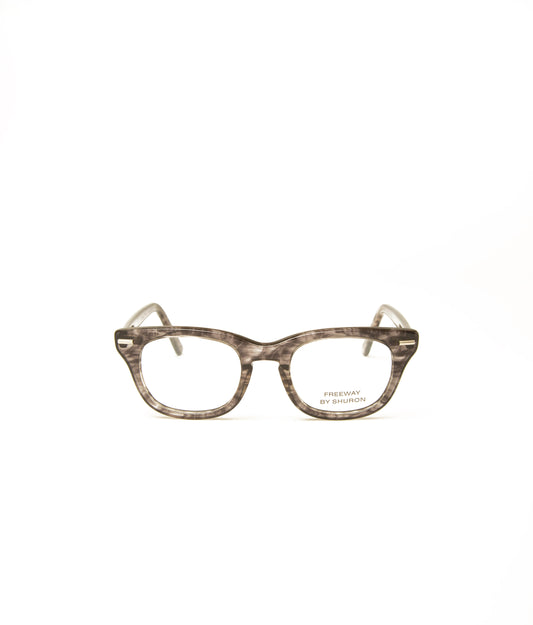 アメリカ製のグレーのメガネ